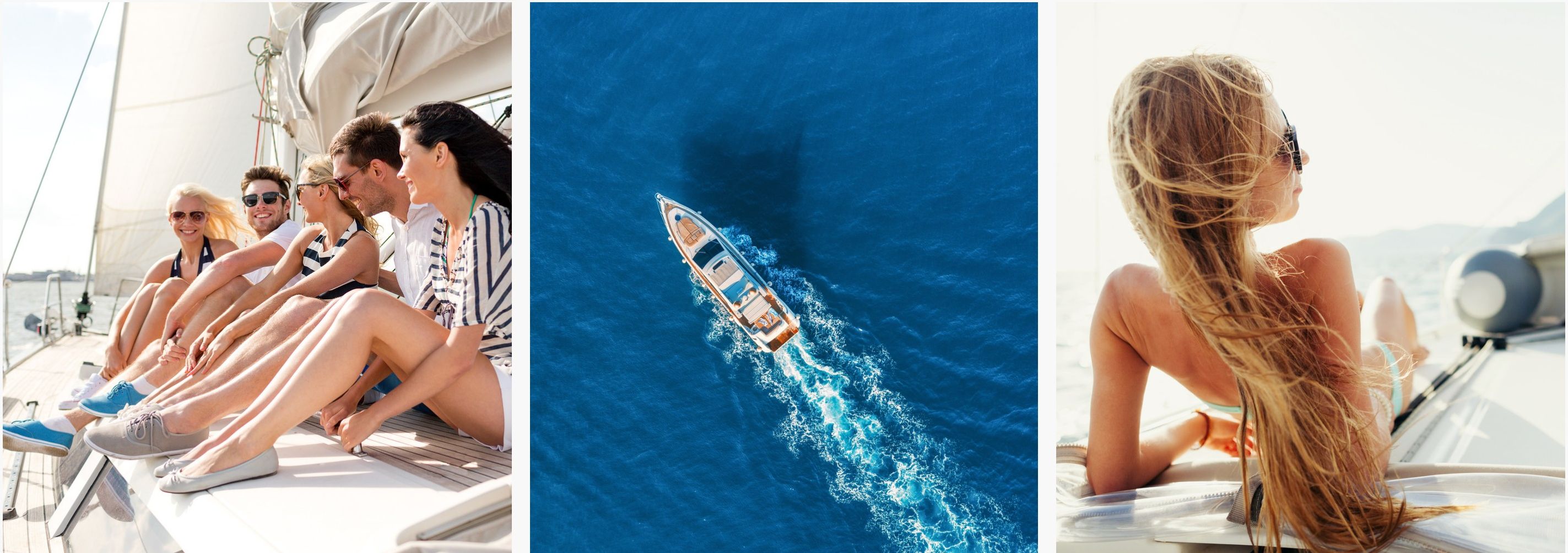 Aerial yacht view